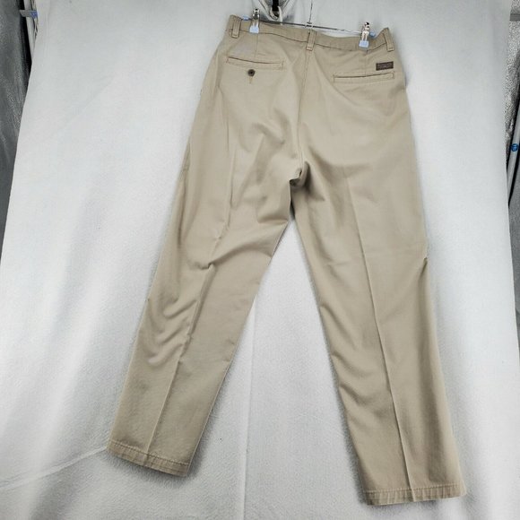 LEE Pants Men's Straight Leg Flat Front 100% Cotton Chinos Brown 33/30 - Picture 7 of 11